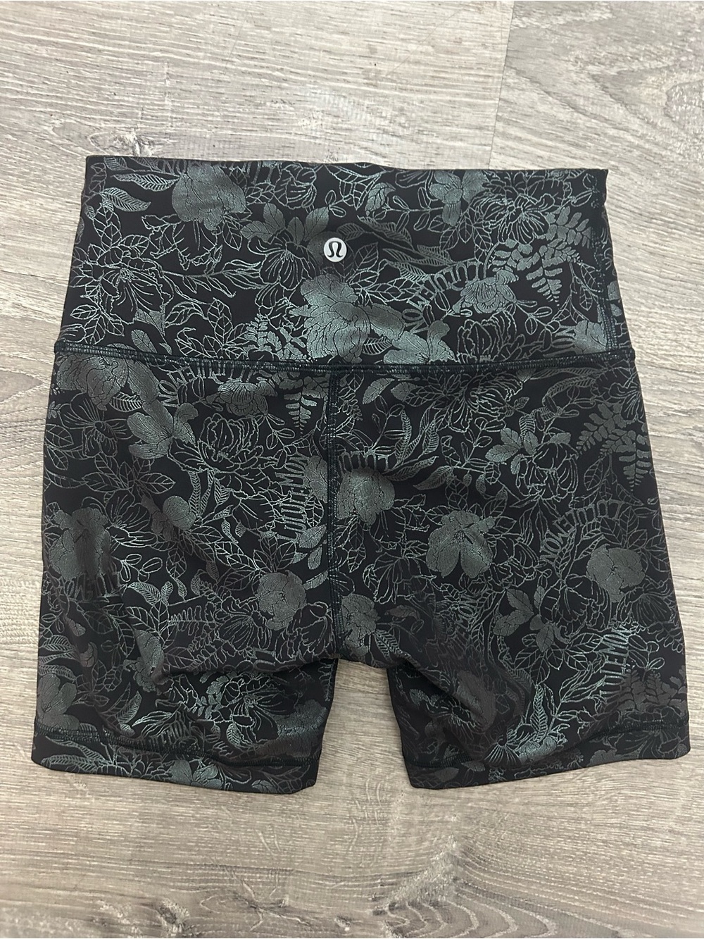 lululemon athletica Women's Black Floral High-Rise Shorts